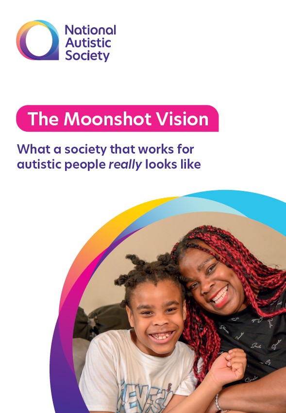 Image of the front cover of the Moonshot Vision, with two smiling people on the cover
