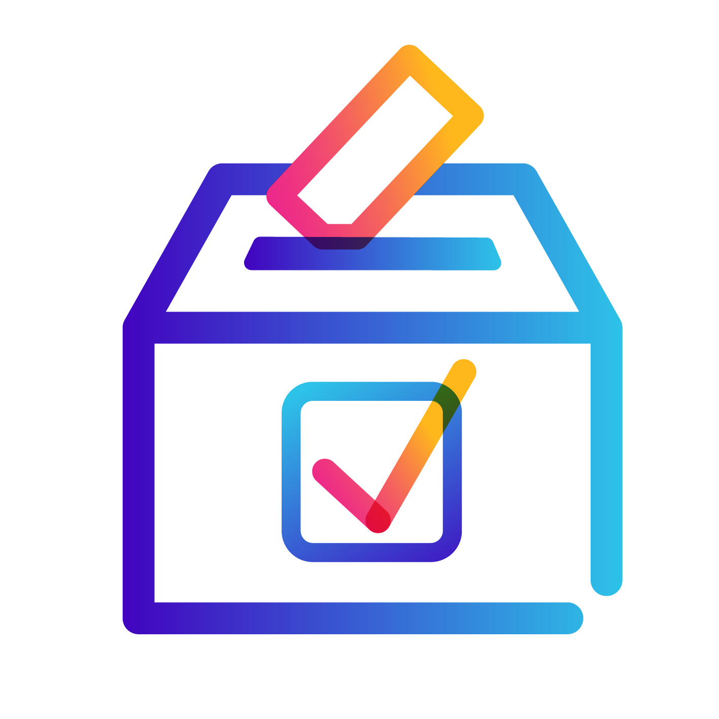 An icon showing casting a vote
