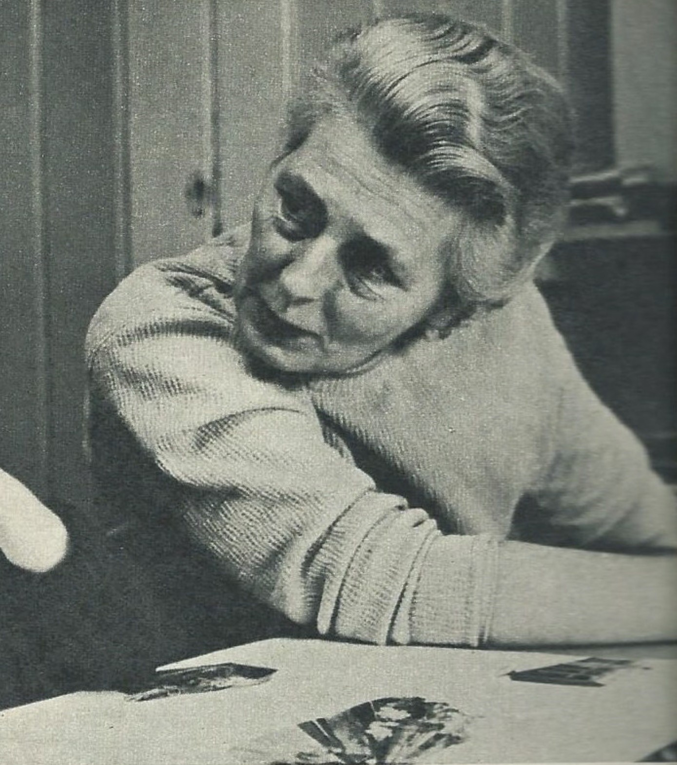 Black and white photo of Sybil Elgar